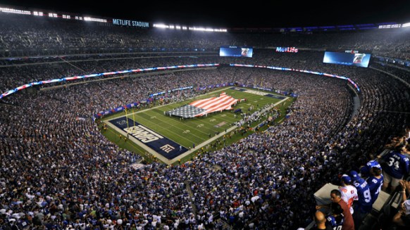 A general overall view of the Metlife Stadium as the New York Giants host the Dallas Cowboys in the opening game of the NFL football season in East Rutherford